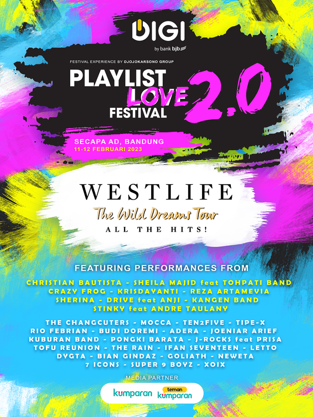 Westlife Hingga Sherina Akan Meriahkan Playlist Love Festival Bandung ...