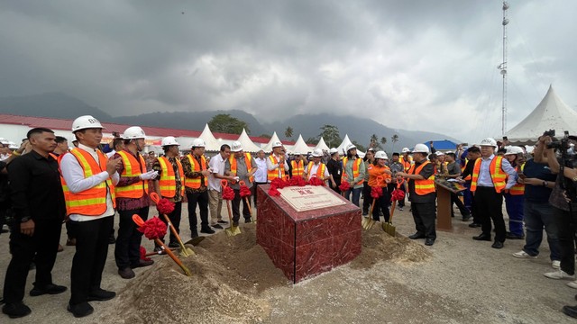 Groundbreaking Proyek IGP Morowali milik PT Vale Indonesia, Xinhai, dan TISCO. Foto: Fariza Rizky Ananda/kumparan