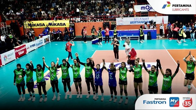 Jakarta Pertamina Fastron dan Jakarta Pertamina Pertamax berlaga di Proliga 2023.  Foto: Dok. Pertamina