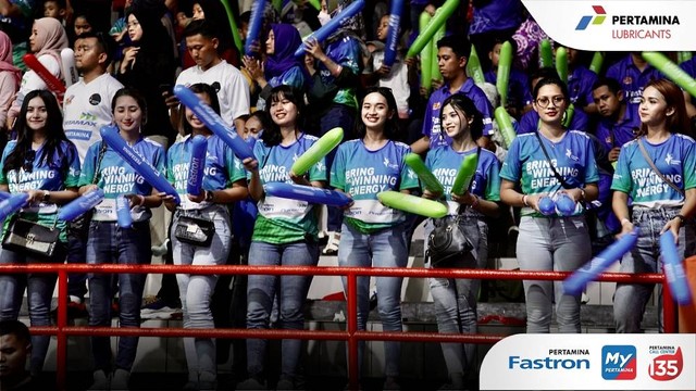 Pendukung Jakarta Pertamina Fastron dan Jakarta Pertamina Pertamax di Proliga 2023. Foto: Dok. Pertamina