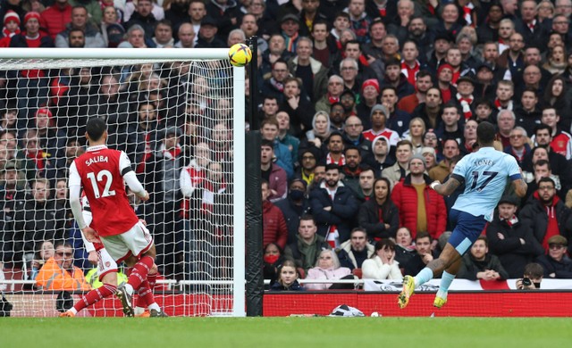 Laga Arsenal vs Brentford di Liga Inggris Foto: Reuters/Matthew Childs