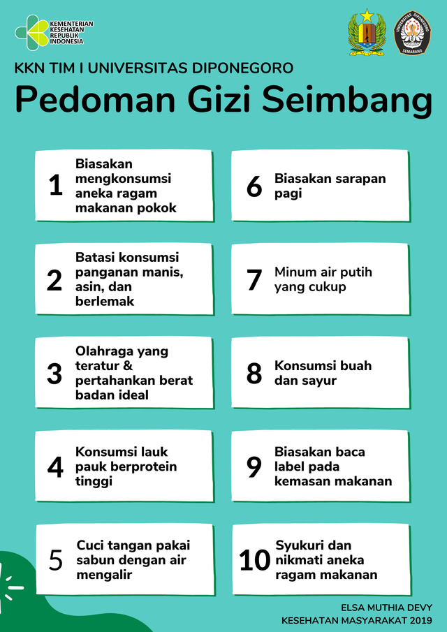 Poster Pedoman Gizi Seimbang (Dokumen Pribadi)