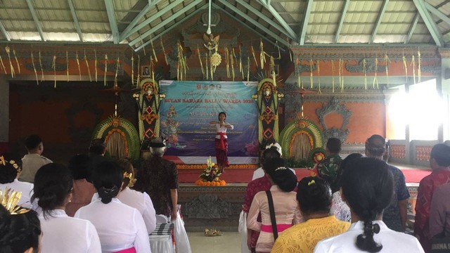 Pembukaan bulan bahasa Bali oleh Forum Anak Desa Ulakan Manggis, Karangasem, Bali - IST