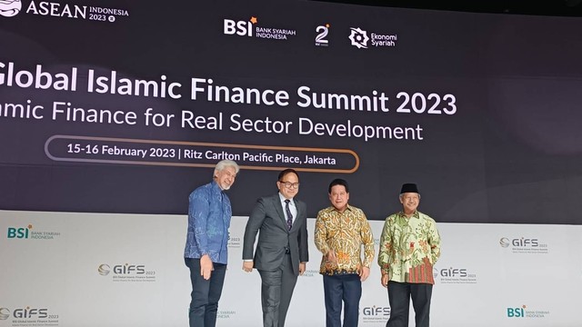 Bank Syariah Indonesia gelar BSI Global Islamic Finance Summit (GIFS) 2023 di Ritz Carlton Pacific Place, Jakarta, Rabu (15/2/2023).
 Foto: Ghinaa Rahmatika/kumparan