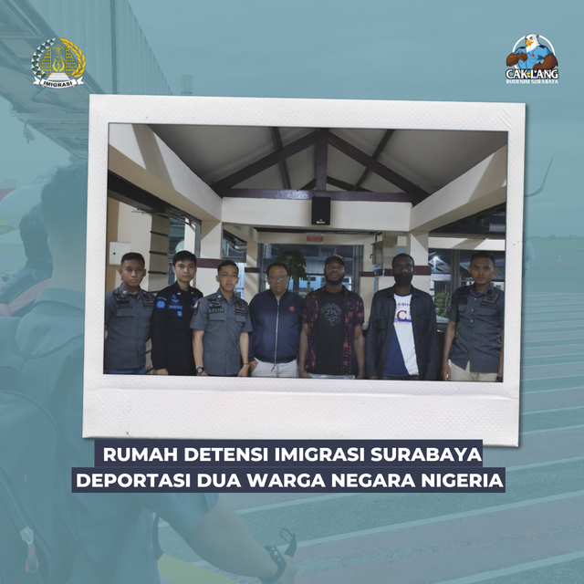 Rumah Detensi Imigrasi Surabaya Melakukan Deportasi terhadap Dua WN Nigeria