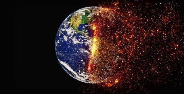 Ilustrasi terjadinya perubahan iklim terhadap planet bumi (Foto: pixabay.com)