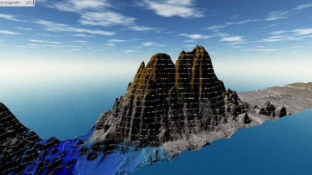 Gunung bawah laut terkuak di selatan Kabupaten Pacitan, Jawa Timur.