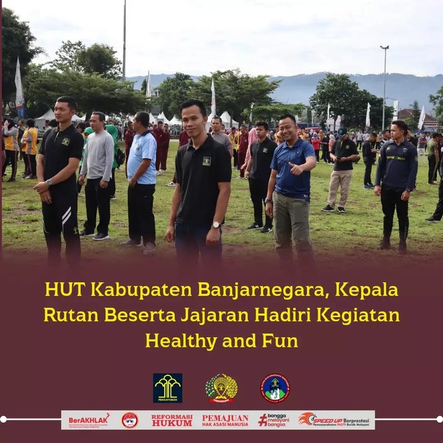 HUT Kabupaten Banjarnegara, Kepala Rutan Beserta Jajaran Hadiri Kegiatan Healthy And Fun