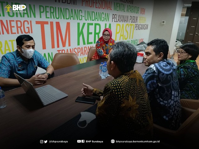 dok. Humas BHP Surabaya/BHP Surabaya ditemui oleh Arsiparis Muda Setjen Kemenkumham, Dedi Saputra