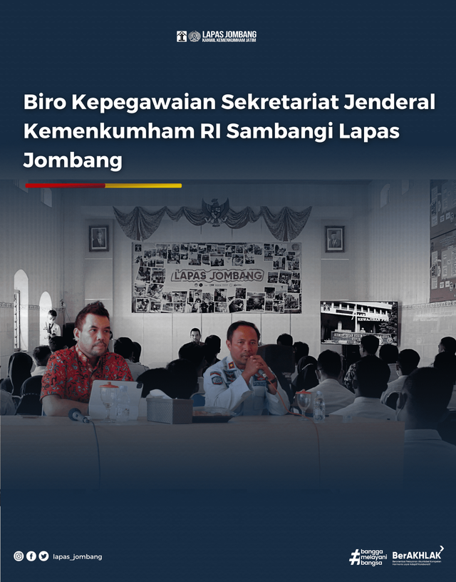 Biro Kepegawaian Sekretariat Jenderal Kemenkumham RI Sambangi Lapas Jombang