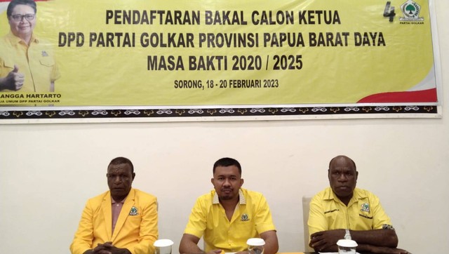 Panitia pengarah steering komite pendaftaran bakal calon Ketua DPD Partai Golkar Papua Barat Daya, foto: Yanti/BalleoNEWS