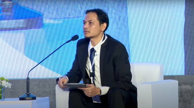 Dosen UII Ahmad Munasir Rafie Pratama saat menjadi panelis di forum #GTEL2023 di Riyadh, Arab Saudi, 24-25 Januari 2023. Foto: SaudiEUniversity