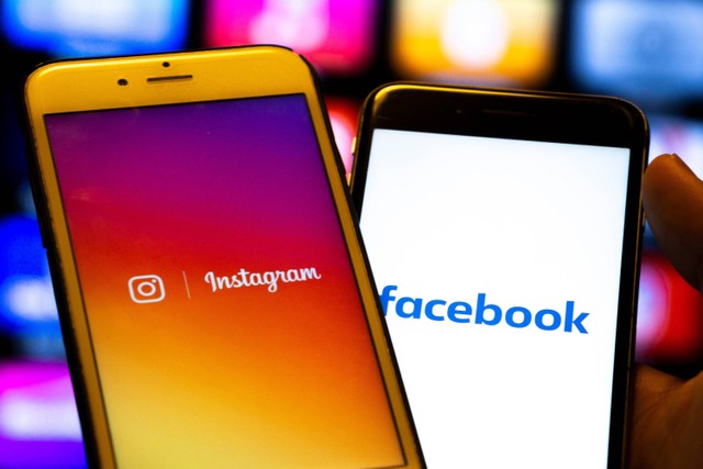 Ilustrasi media sosial Facebook dan Instagram. Foto: Top_CNX/shutterstock