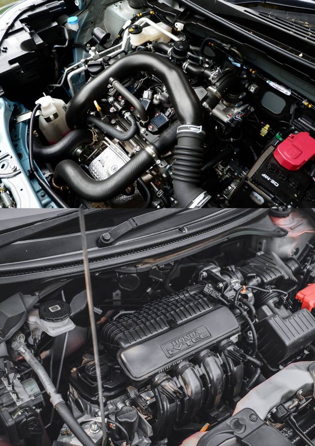 Komparasi mesin Agya GR Sport dan Honda Brio RS. Foto: Rizki Fajar Novanto/kumparan