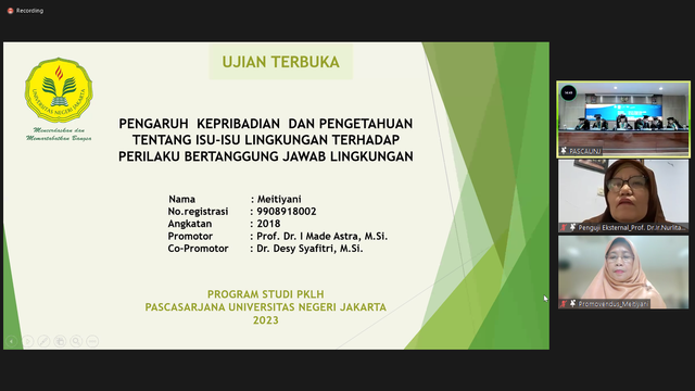 Dosen Pendidikan Biologi FKIP Uhamka Lulus dalam Sidang Doktor di UNJ. Dokumentasi Uhamka