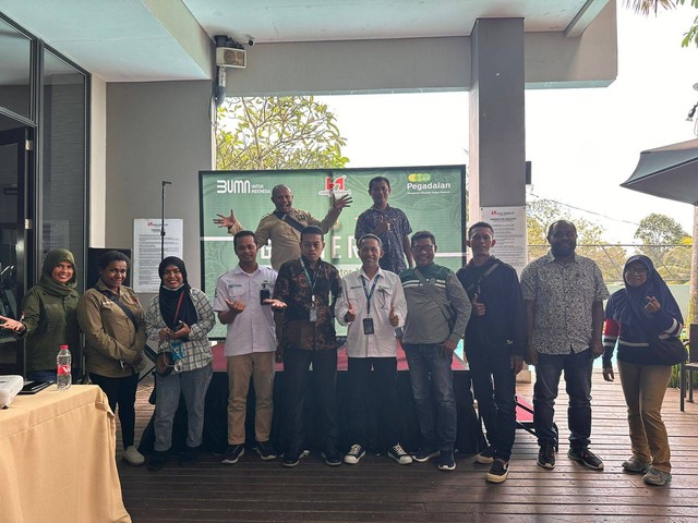 Media Gathering PT Pegadaian Kantor Area Sorong bersama awak media, yang berlangsung di Swissbel Hotel Sorong, Rabu (22/2), foto: Yanti/BalleoNEWS
