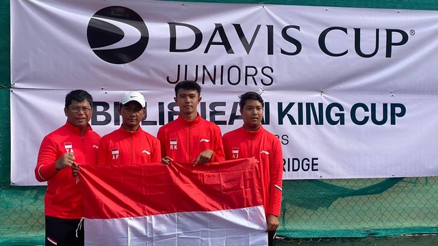 Tim Junior Tenis U-16 Indonesia di Colombo, Sri Lanka. Foto: Pengurus Pusat Persatuan Tenis Seluruh Indonesia (PP PELTI)