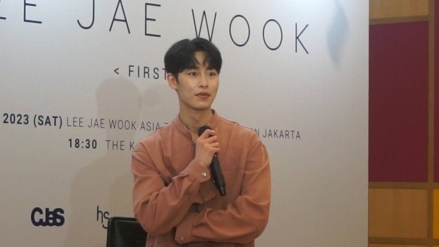 Konferensi pers Lee Jae Wook di The Kasablanka Hall, Kota Kasablanka, Jumat (24/2/2023). Foto: Nurlaela/kumparan