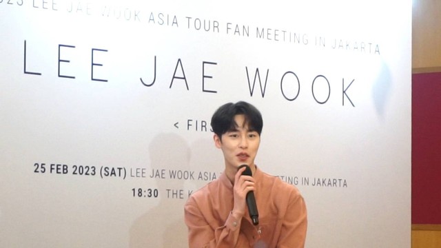 Konferensi pers Lee Jae Wook di The Kasablanka Hall, Kota Kasablanka, Jumat (24/2/2023). Foto: Nurlaela/kumparan