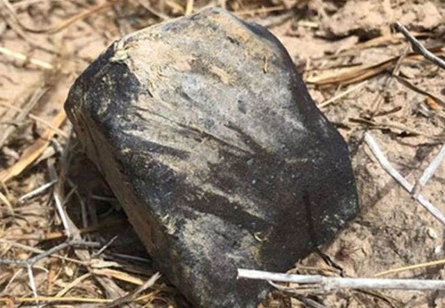 Meteorit yang ditemukan di Texas. Foto: American Meteor Society/Twitter