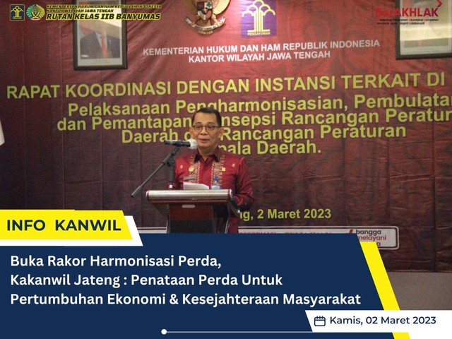 Kepala Kantor Wilayah Kemenkumham Jateng