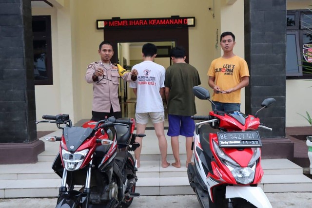 2 Pelaku Curanmor Ditangkap, Satu Pelaku Anak Kades di Tanggamus, Lampung (1)