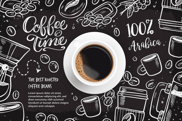 Ilustrasi nama-nama kopi rekomendasi para Coffee Addict. Sumber foto : freepik 