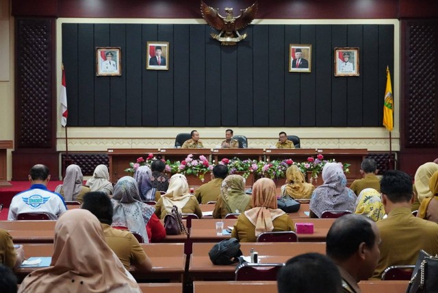 Pemerintah Provinsi Lampung membahas rangkaian kegiatan menyambut HUT Provinsi Lampung yang ke-59. | Foto : Dok. Pemprov Lampung