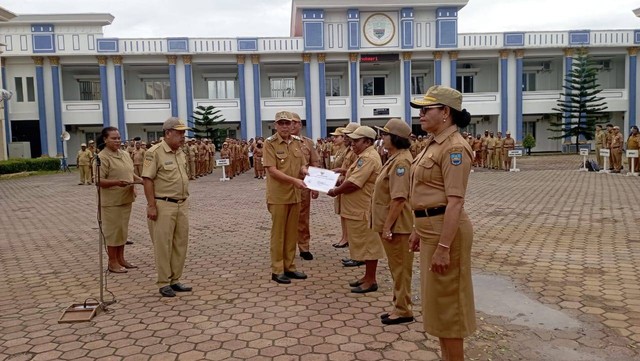 Apel gabungan pemerintah Manokwari, Senin (6/3/2023).