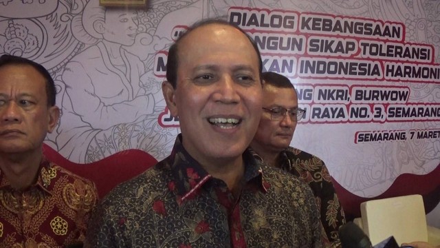 Kepala BNPT RI Komjen Pol Boy Rafli Amar di saat melaunching warung NKRI di Semarang.  Foto: Intan Alliva Khansa/kumparan