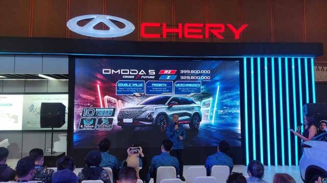 Pengumuman harga resmi Chery Omoda 5 di Jakarta Auto Week 2023. Foto: Aditya Pratama Niagara/kumparan