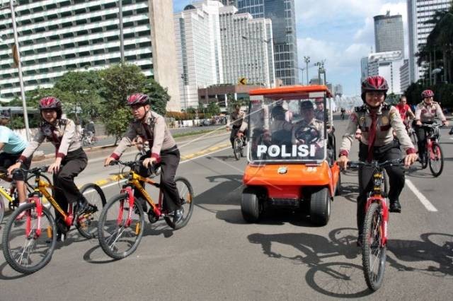 Foto ilustrasi Polisi Pariwisata dalam Giat patroli (sumber : Antara)