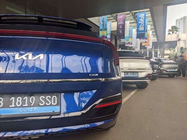 Kia EV6 GT-Line di Jakarta Auto Week 2023. Foto: Sena Pratama/kumparan