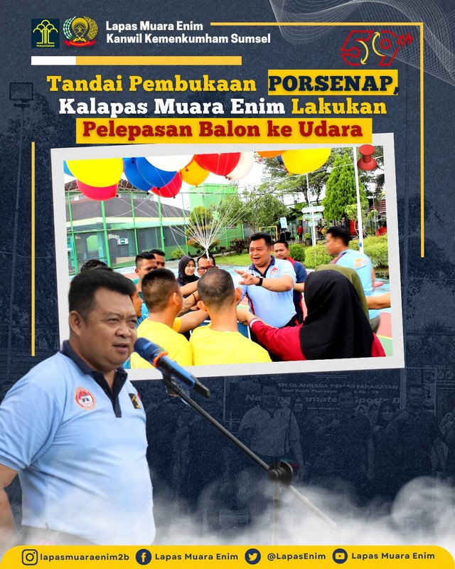 Kalapas Muara Enim Lakukan Pelepasan Balon Ke Udara, Tandai Pembukaan ...