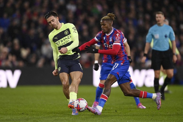 Laga Crystal Palace vs Man City di Liga Inggris. Foto: Tony Obrien/REUTERS