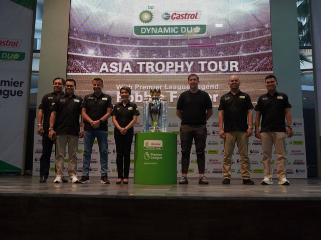 Acara bp Castrol Dynamic Duo Premier League Trophy Tour di Jakarta pada Sabtu, 11 Maret 2023. Foto: Castrol