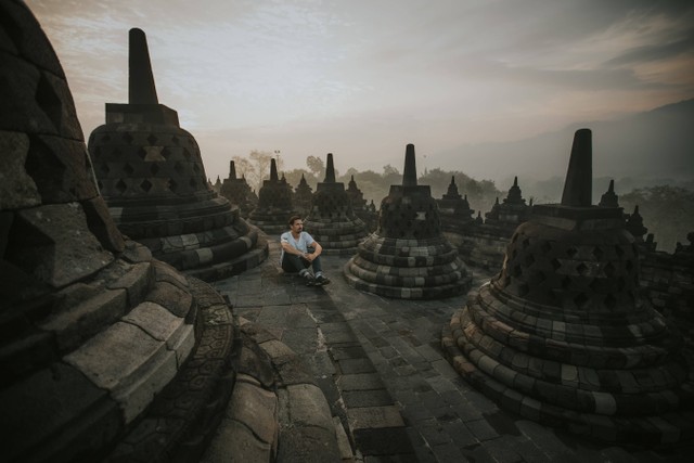 Ilustrasi candi di Malang yang indah. Foto:Pexels/Roman.