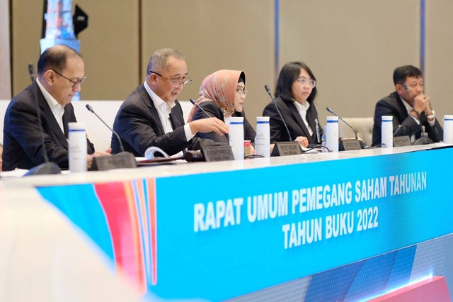 Rapat Umum Pemegang Saham Tahunan (RUPST) PT Bank Negara Indonesia (Persero) Tbk atau BNI. Foto: Dok. BNI