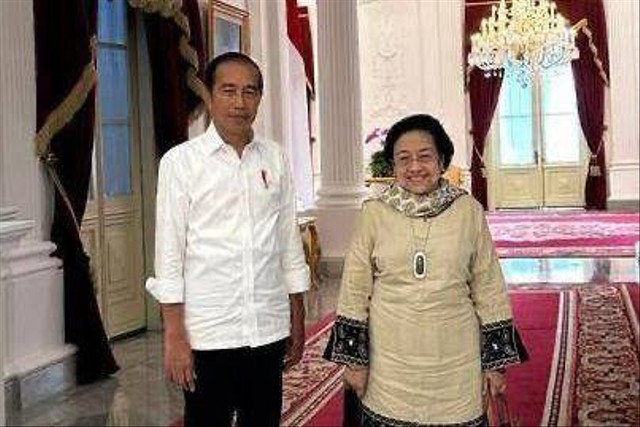 Megawati Soekarnoputri bertemu Presiden Jokowi di Istana Merdeka, Sabtu (18/3/2023). Foto: Dok. Istimewa
