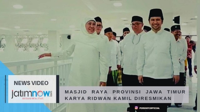 Masjid Raya Provinsi Jawa Timur  Karya Gubernur Jawa Barat Diresmikan