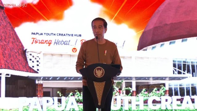 Presiden Jokowi meresmikan Papua Youth Creative Hub (PYCH) di Jayapura. Foto: Dok. Youtube Sekretariat Presiden