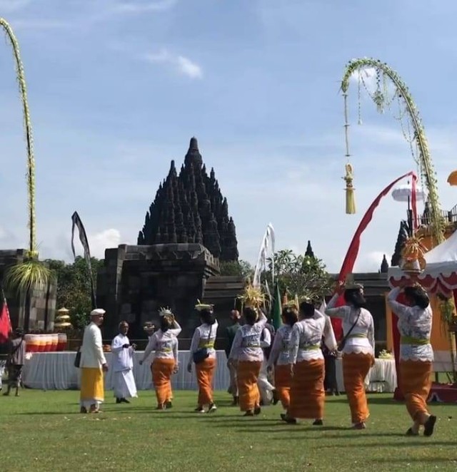 Upacara agung Tawur Kesanga di Candi Prambanan. Foto: istimewa
