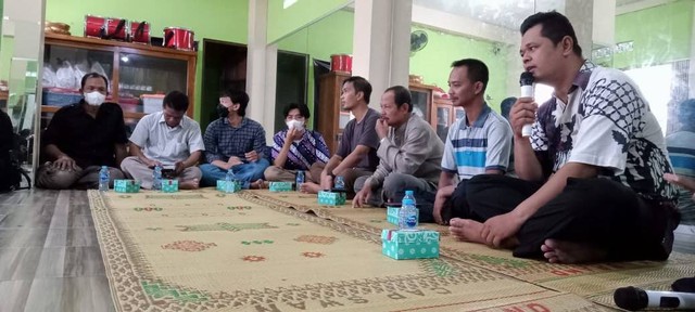 Sambutan Bapak Santoso, Dukuh Padukuhan Geblagan. (dokumentasi pribadi)