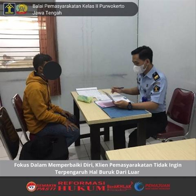  Sumber: Dokumentasi PK saat menerima Klien Apel di Bapas Purwokerto