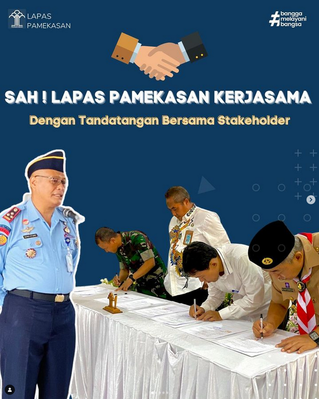 Kalapas Pamekasan bersama Stakeholder menandatangani berkas MoU