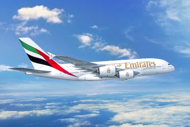 Pesawat Emirates A380. Foto: Emirates
