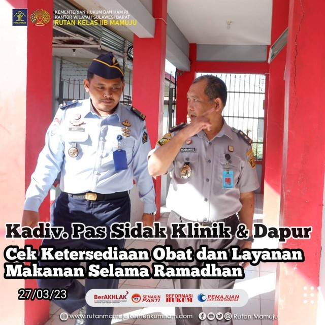 KADIV PAS Sidak Klinik Dan Dapur, Cek Ketersediaan Obat Dan Layanana ...