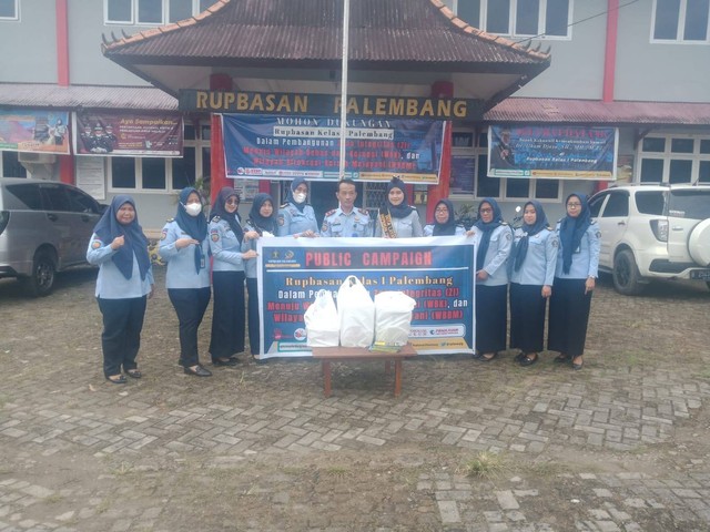 Pegawai Rupbasan Palembang mengadakan public campaign