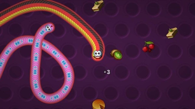 Game cacing offline: Worms Zone. Foto: Worms Zone