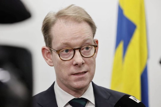 Menteri Luar Negeri Swedia Tobias Billstrom Foto: Lehtikuva/Antti Hamalainen